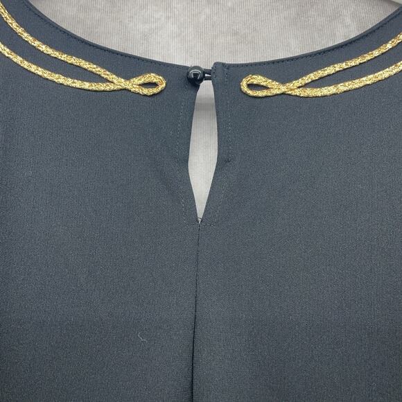 Joan Rivers Dress Womens 3XP Black Gold Embriodered Kaftan Maxi Chic Loungewear - Picture 5 of 5